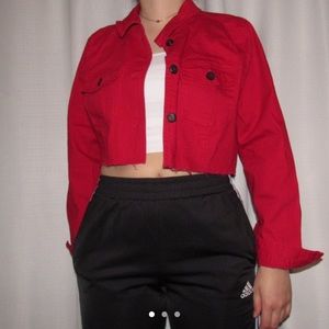 Cropped red jacket